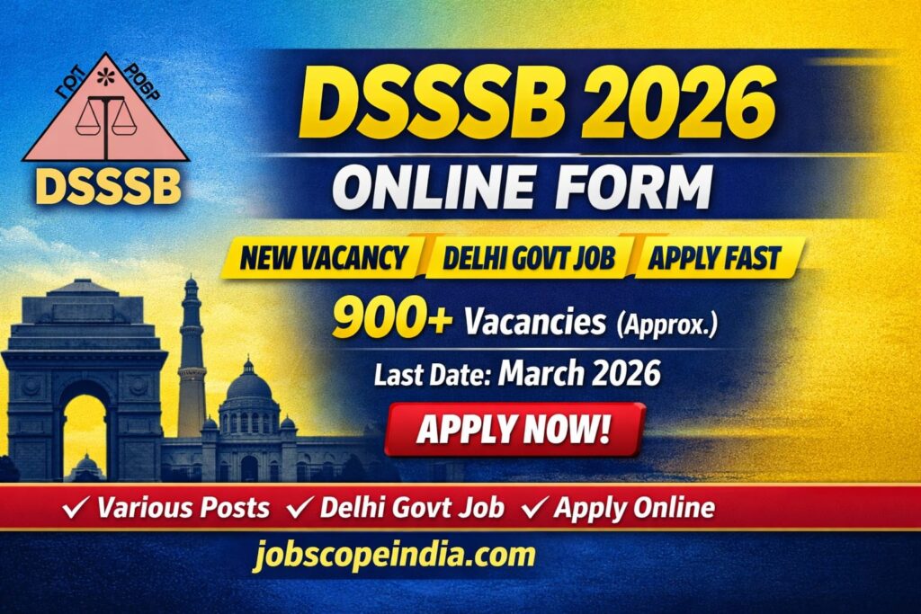 DSSSB Various Post Recruitment Online Form 2026