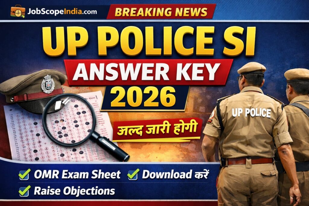 UP Police SI Answer Key 2026 Online Full Guide