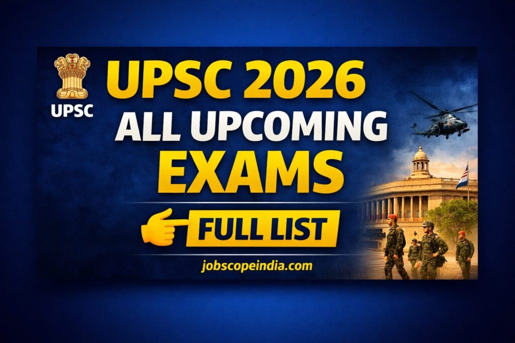 Upcoming Exams by UPSC 2026 Complete Guide