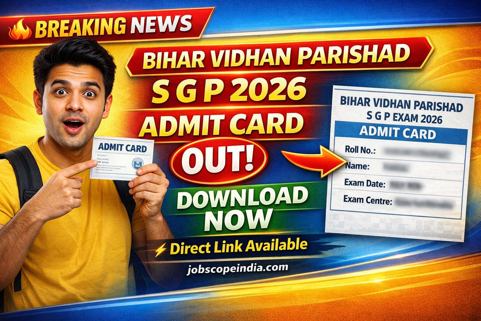 Bihar Vidhan Parishad S G P 2026 Admit Card 
