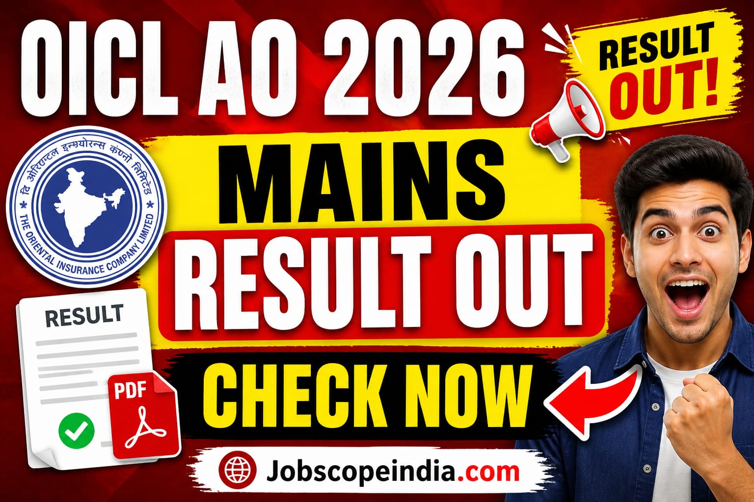 OICL Administrative Officer 2026 Mains Result