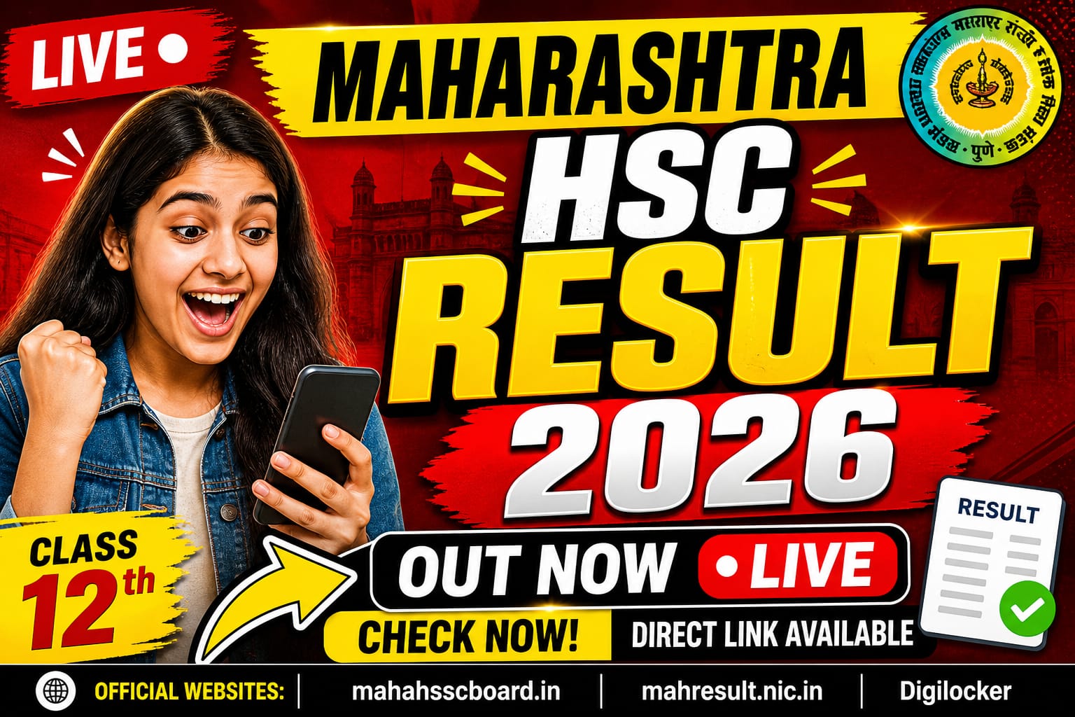 Maharashtra Board HSC 2026 Class 12th Result