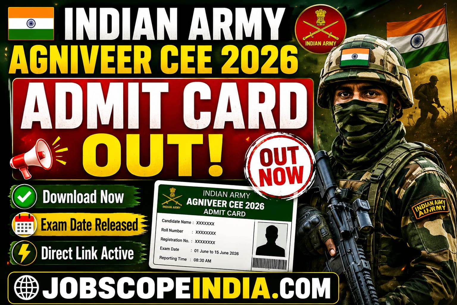 Indian Army Agniveer CEE 2026 Admit Card