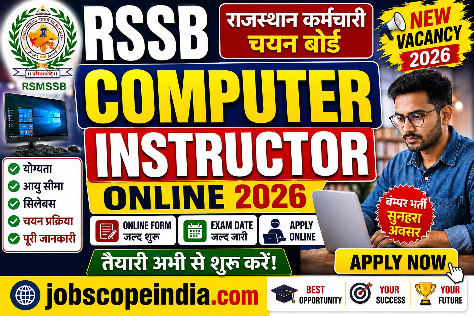RSSB Computer Instructor Online 2026