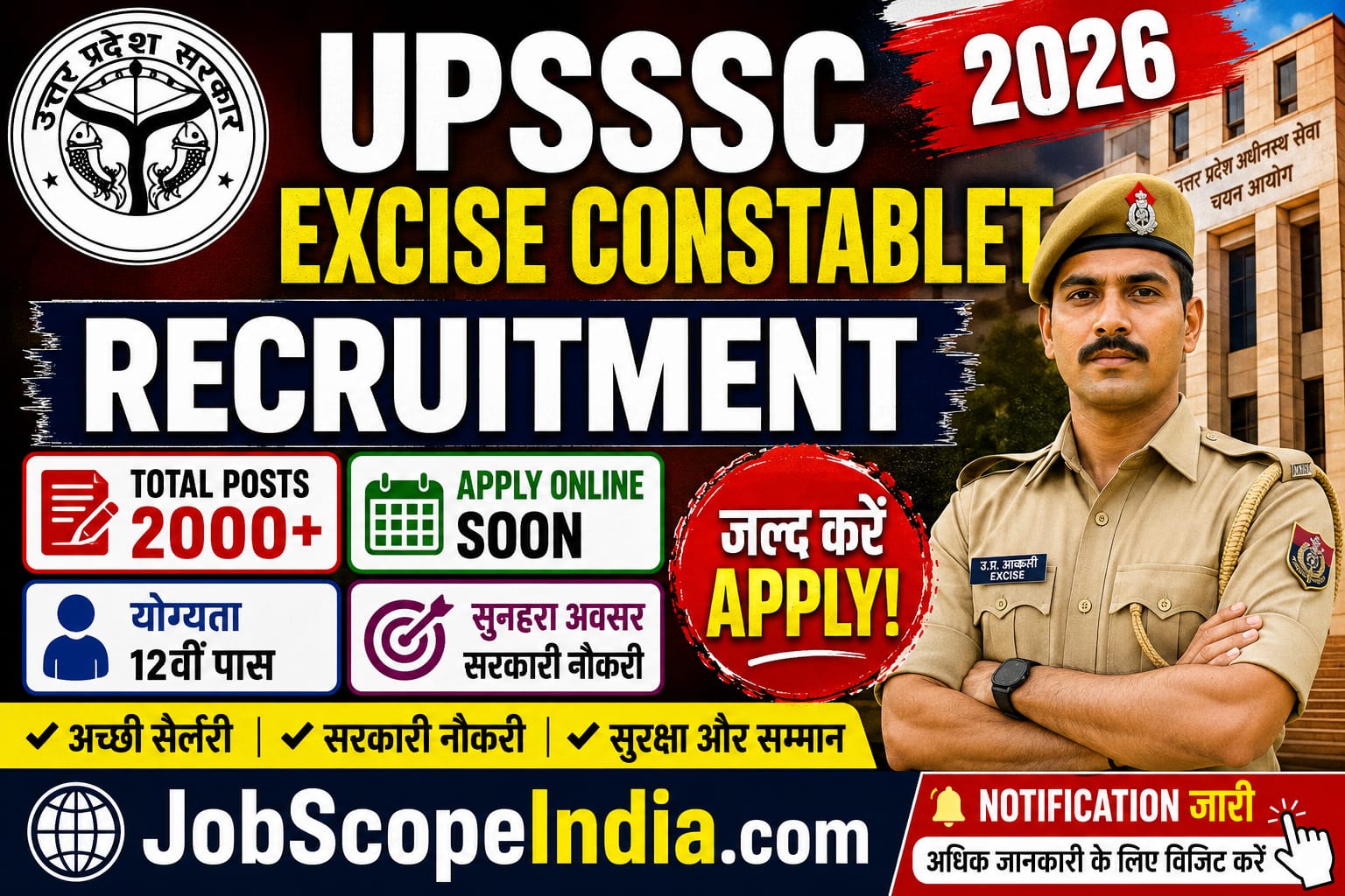 UPSSSC Excise Constablet 2026 Recruitmen