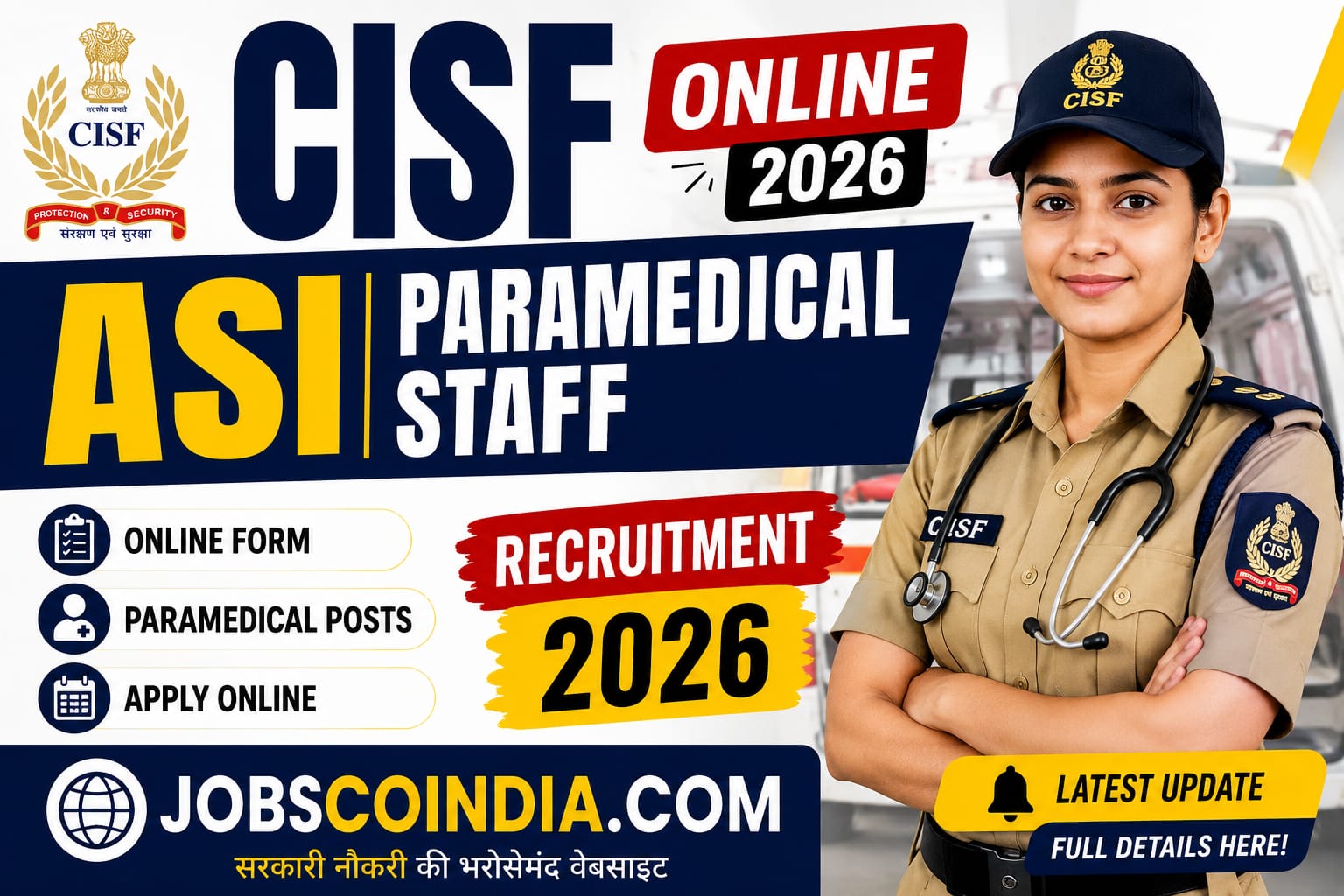 CISF ASI Paramedical Staff Online 2026