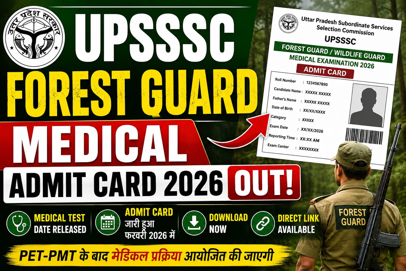 UPSSSC Forest Guard Medical 2026 Admit Card