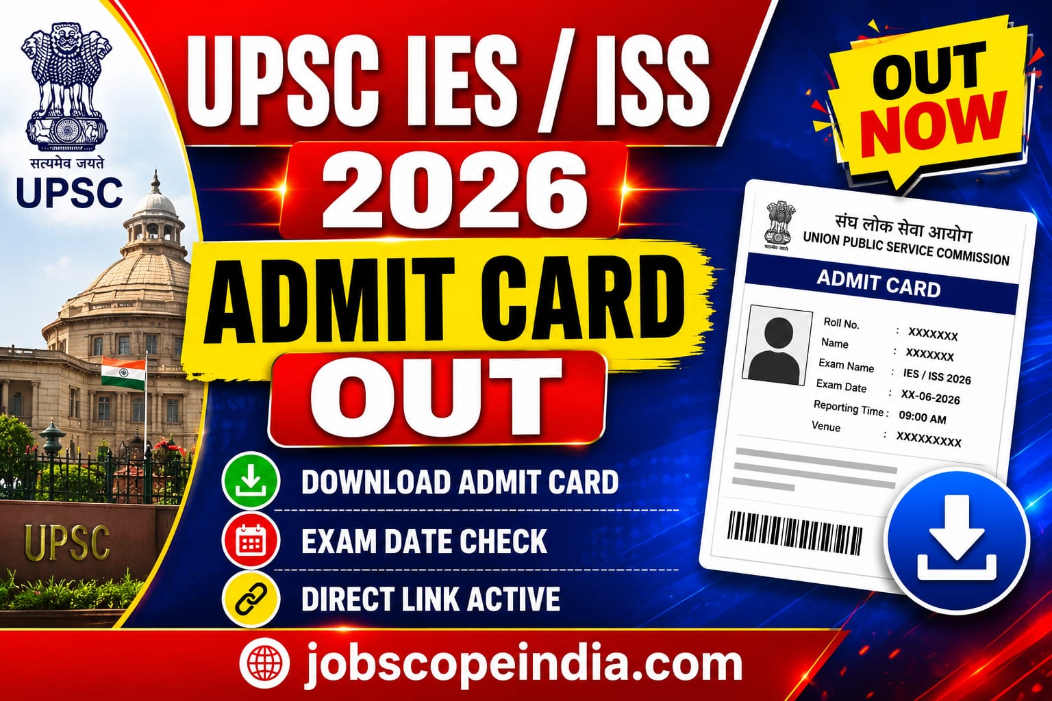 UPSC IES/ISS 2026 Admit Card