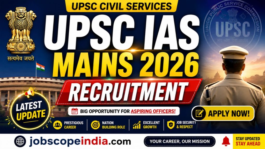 UPSC Civil Services IAS Mains 2026 Recruitment