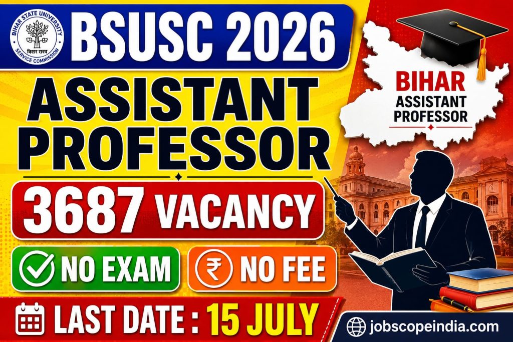 BSUSC Bihar Assistant Professor 2026 Recruitment