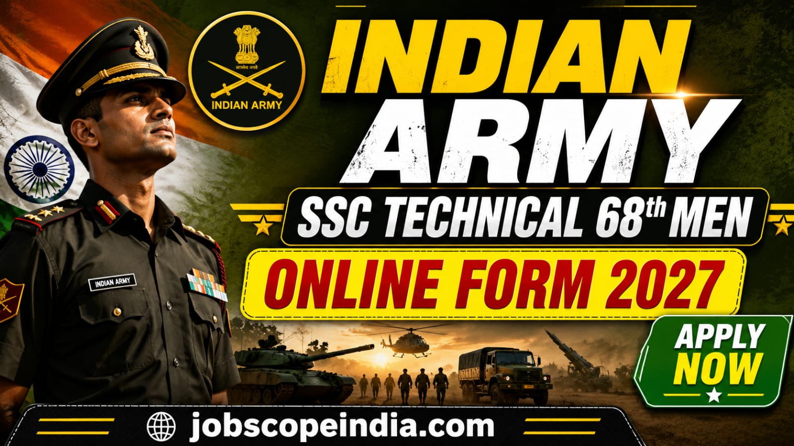 Indian Army SSC Technical 68th Men Online 2027