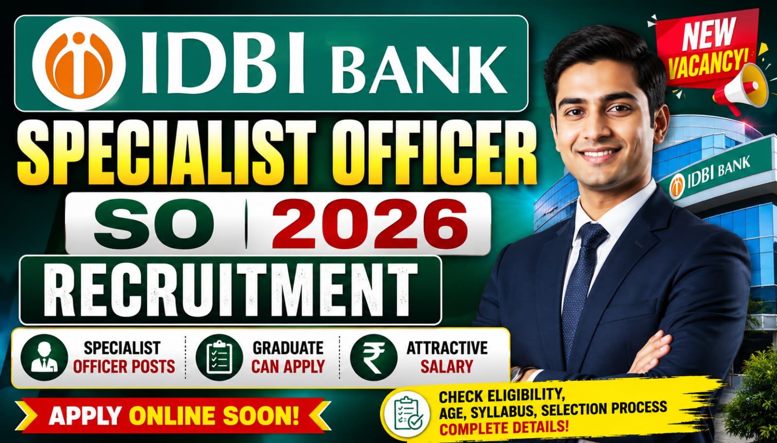 IDBI Bank Specialist Officer SO 2026 Recruitment