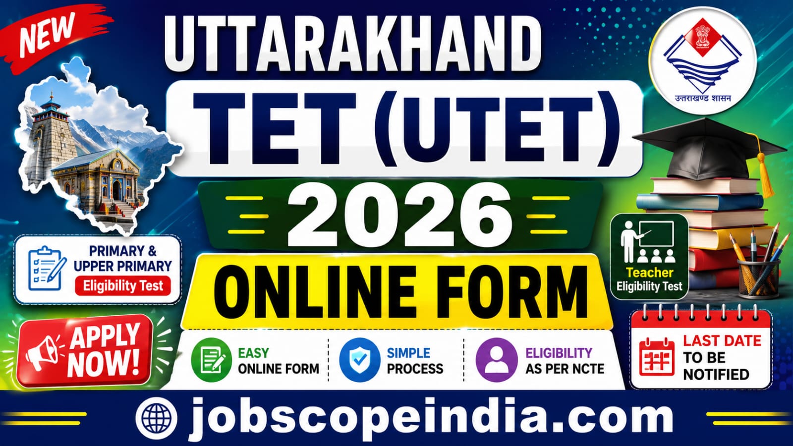 Uttarakhand TET UTET 2026 Online Form