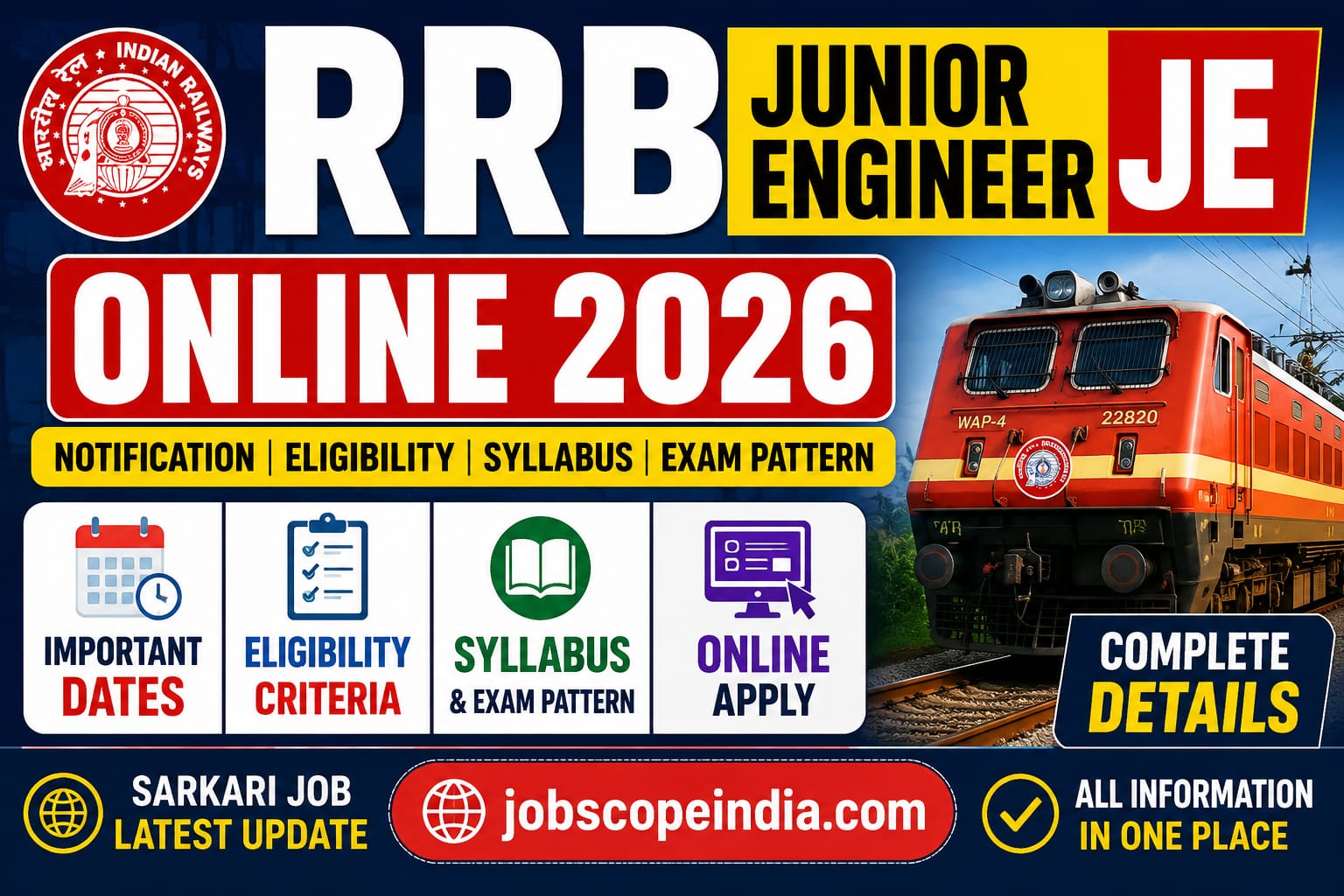 RRB Junior Engineer JE Online 2026