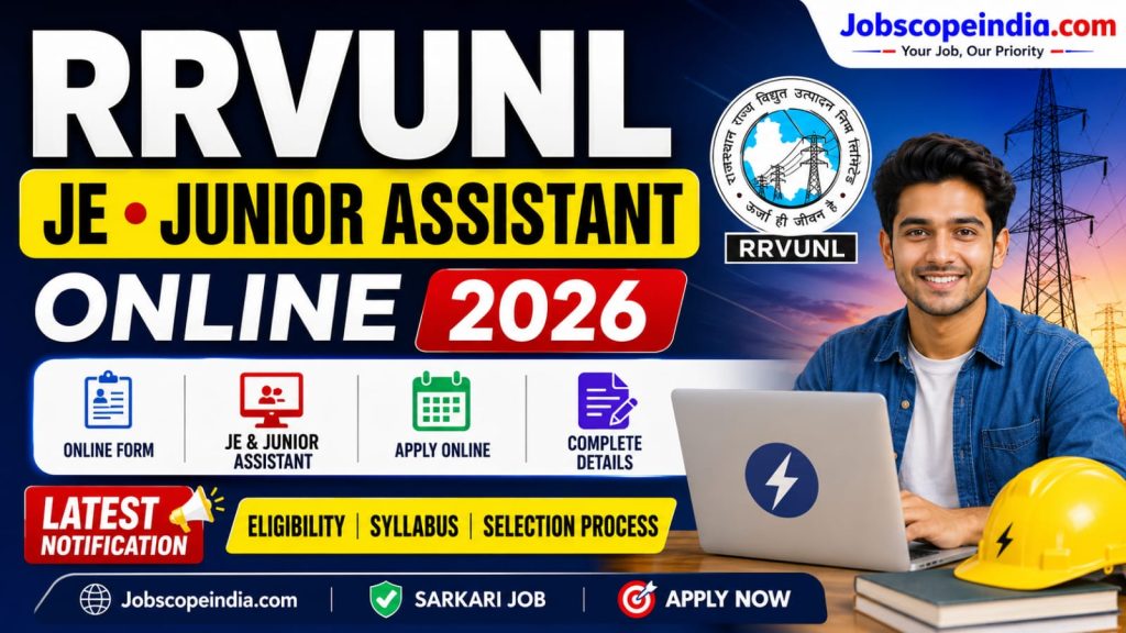 RRVUNL JE Junior Assistant Online 2026