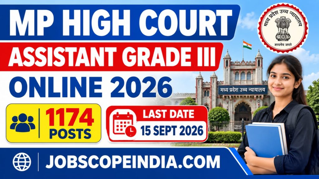 MP High Court Assistant Grade III Online 2026
