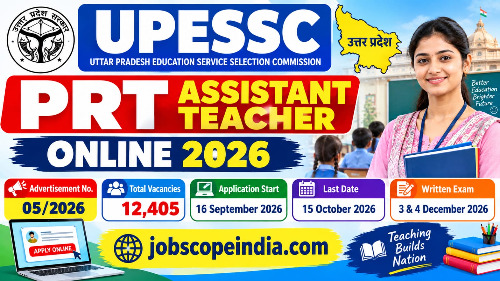 UPESSC PRT Assistant Teacher Online 2026